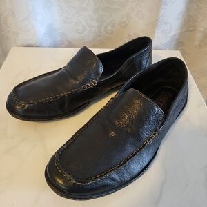 BORN Men's Loafer Driving Leather Shoes, Size 12M, Black, Slip on, Classic Style